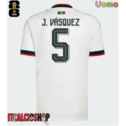Messico Johan Vasquez #5 Seconda Maglia Mondiali 2026 Manica Corta